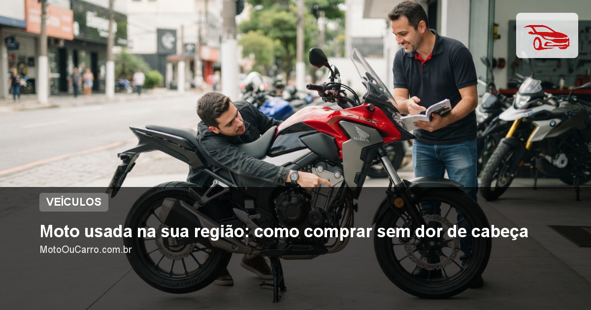 Moto usada na sua região: como comprar sem dor de cabeça